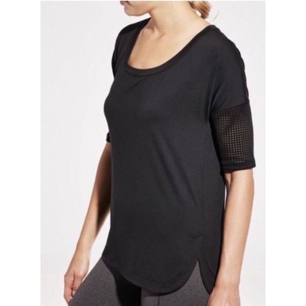 Calia Limited Edition Black Mesh Sleeve Top Shirt Size Large By Carrie Underwood